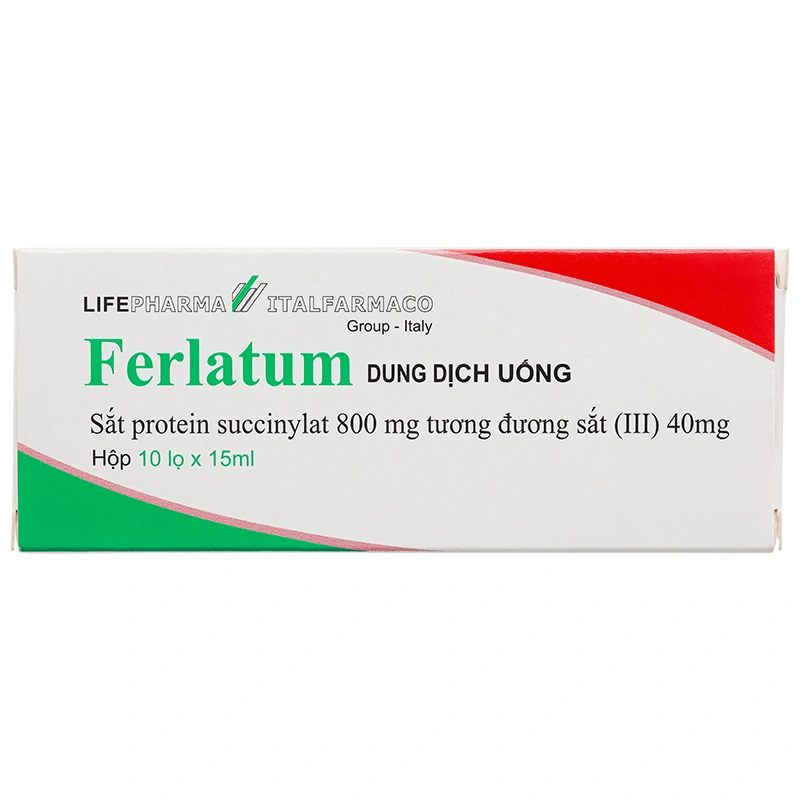 Dung dịch uống Ferlatum 800mg điều trị thiếu máu do thiếu sắt (10 chai x 15ml) - 1
